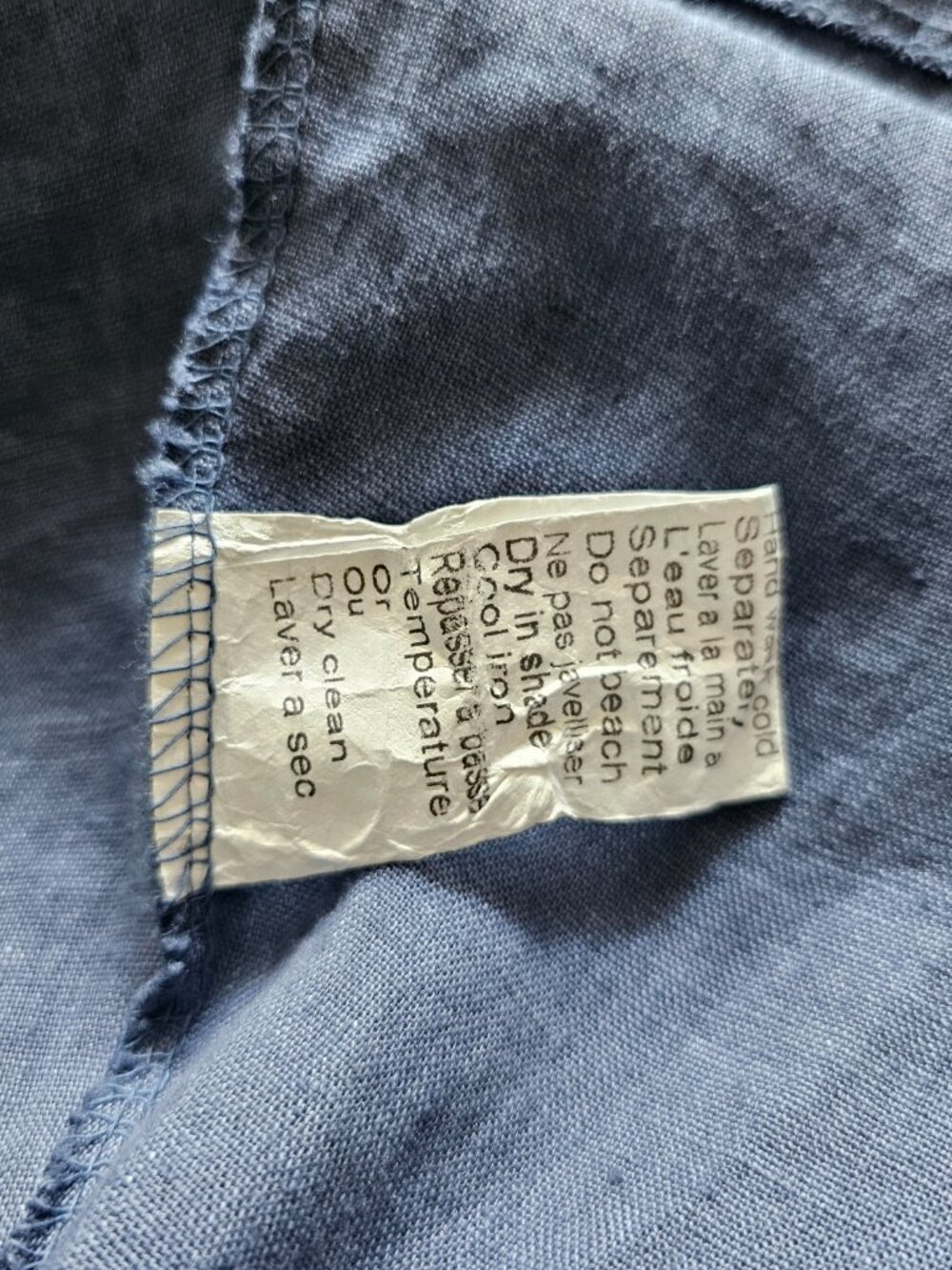 Lungo L’Arno Blue Linen Sleeveless Dress Size Small/Medium - Picture 5 of 6